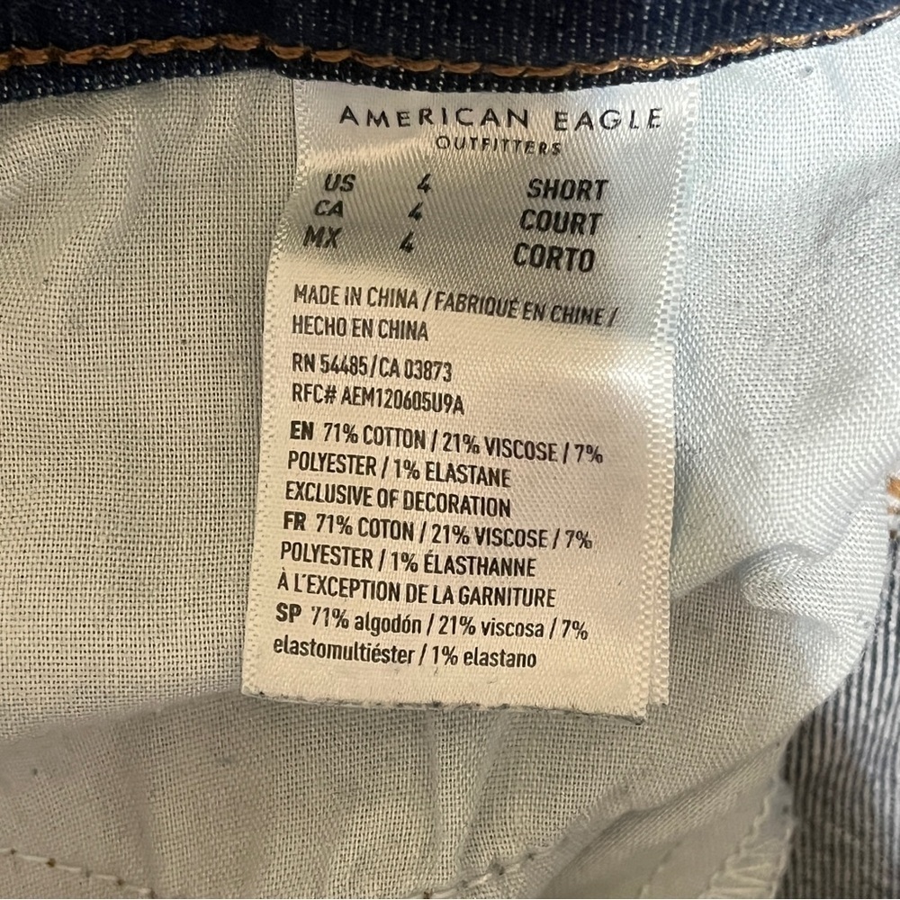 American Eagle Next Level Stretch Hi-Rise Jeggings Distressed Blue 4S - Picture 11 of 15